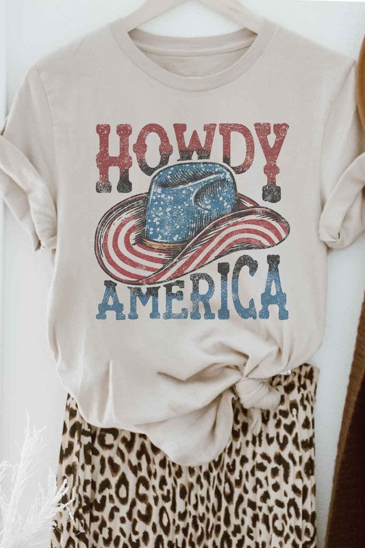HOWDY AMERICA USA GRAPHIC PLUS SIZE TEE