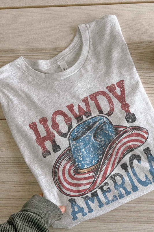HOWDY AMERICA USA GRAPHIC PLUS SIZE TEE