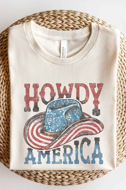 HOWDY AMERICA USA GRAPHIC PLUS SIZE TEE
