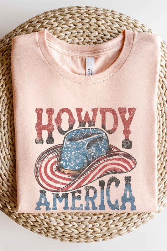 HOWDY AMERICA USA GRAPHIC PLUS SIZE TEE