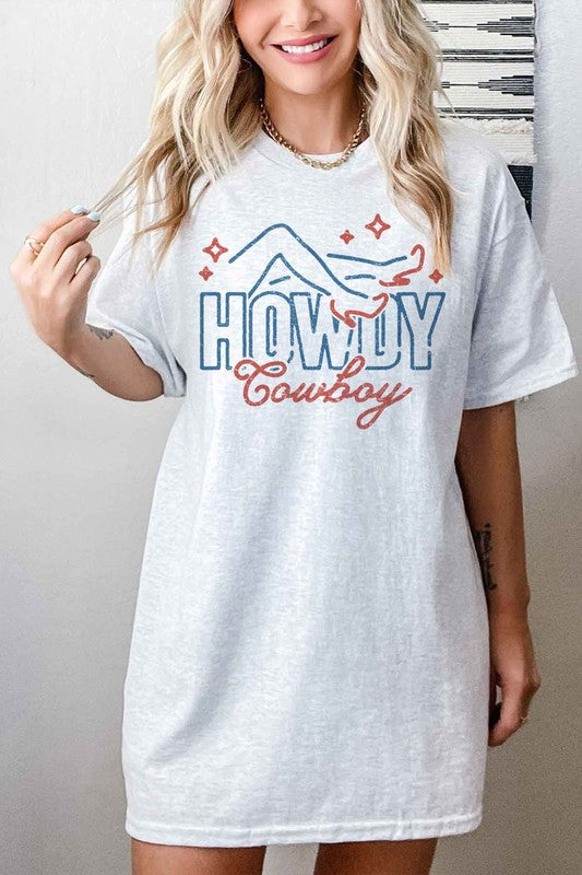 HOWDY COWBOY OVERSIZED TEE T-SHIRT