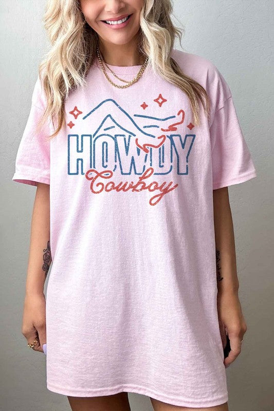 HOWDY COWBOY OVERSIZED TEE T-SHIRT