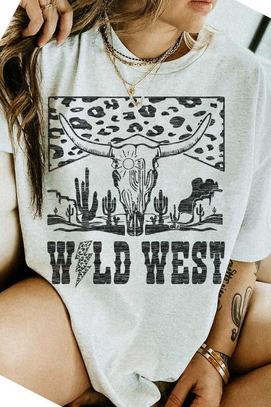 LEOPARD WILD WEST GRAPHIC TEE