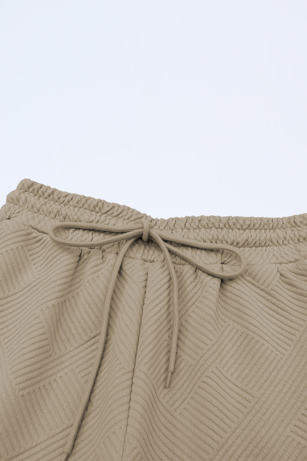 Apricot Textured Loose Fit T Shirt and Drawstring Pants Set