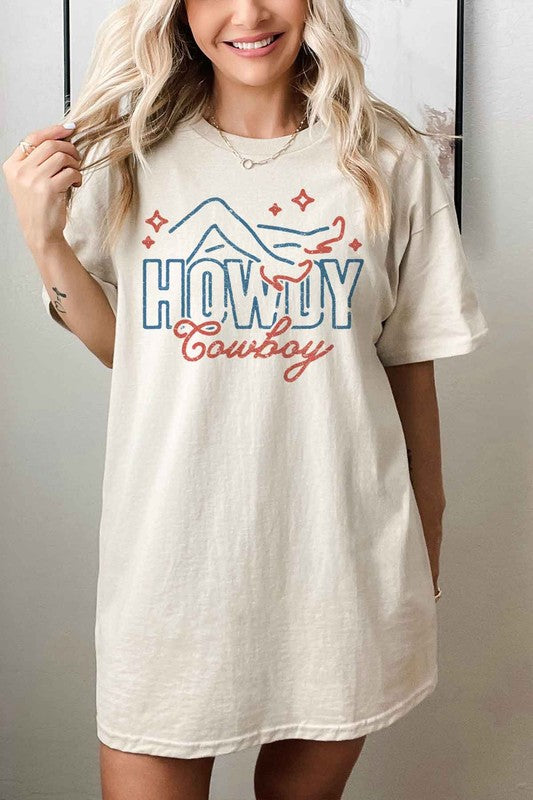 HOWDY COWBOY OVERSIZED TEE  T-SHIRT