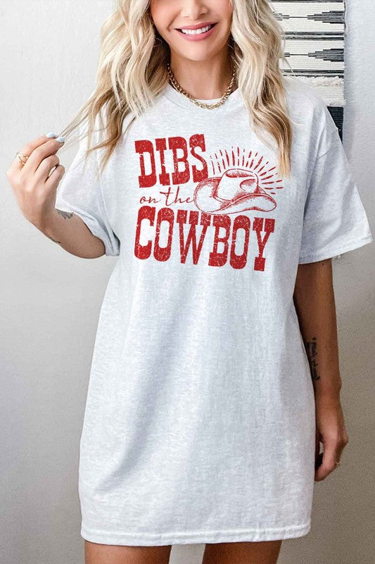 DIBS ON THE COWBOY OVERSIZED TEE  T-SHIRT