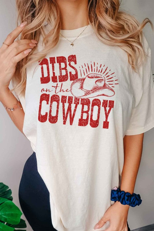 DIBS ON THE COWBOY OVERSIZED TEE  T-SHIRT