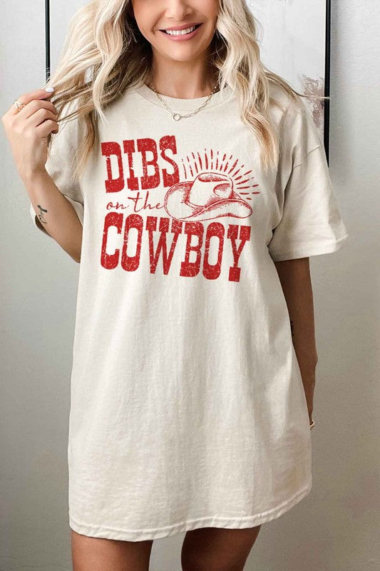 DIBS ON THE COWBOY OVERSIZED TEE  T-SHIRT