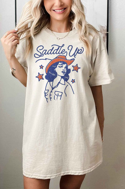 SADDLE UP COUNTRY OVERSIZED GRAPHIC TEE