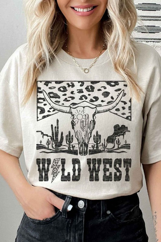 LEOPARD WILD WEST GRAPHIC TEE