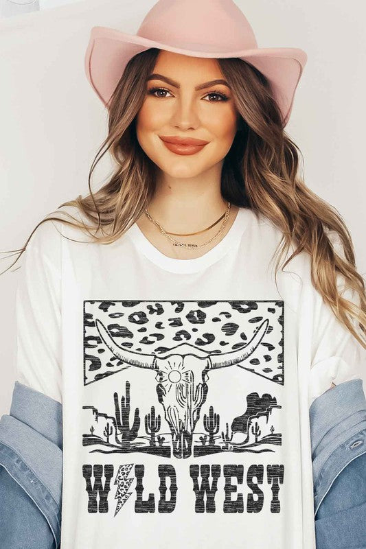 LEOPARD WILD WEST GRAPHIC TEE