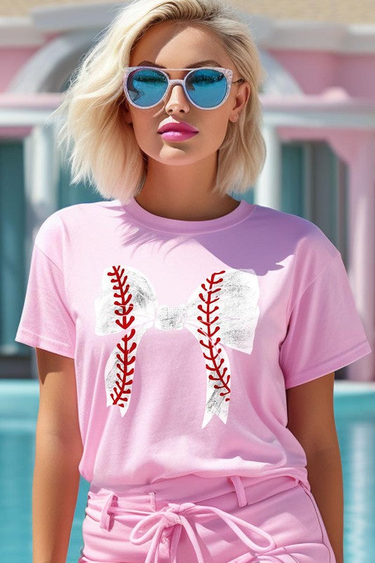 Coquette Bow Baseball Graphic T Shirts