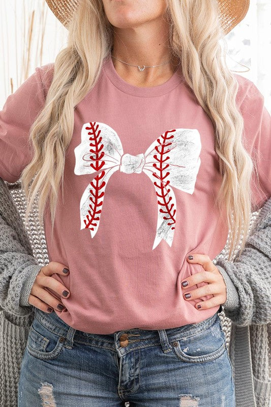 Coquette Bow Baseball Graphic T Shirts