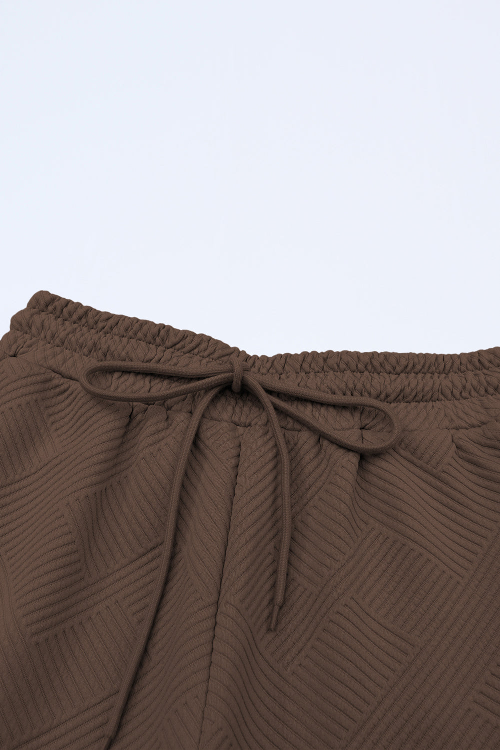 Apricot Textured Loose Fit T Shirt and Drawstring Pants Set