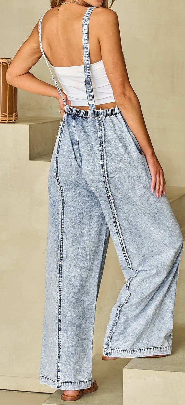 Wide Leg Denim Overall