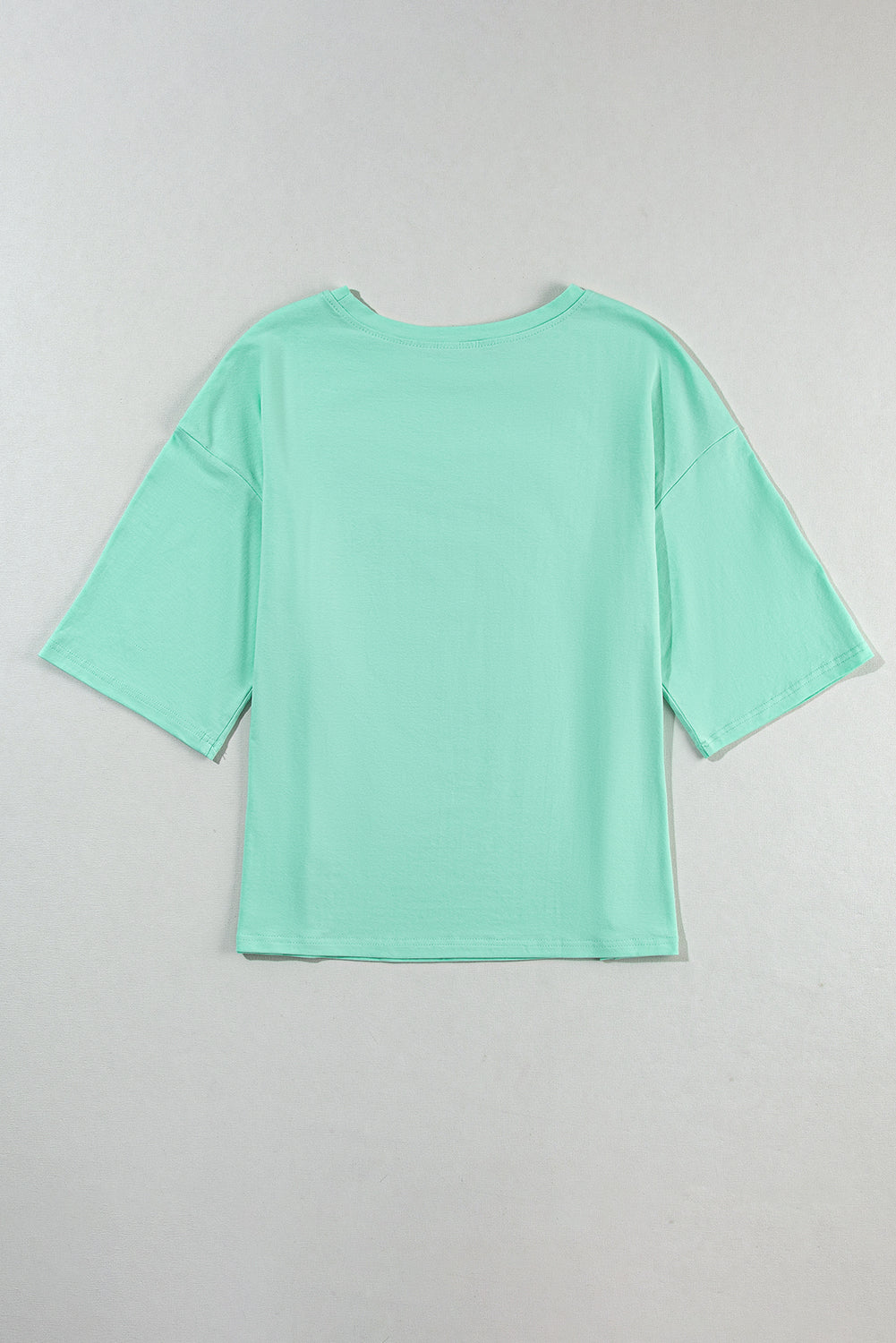 Light Pink Colorblock Star Patched Half Sleeve Oversized Tee