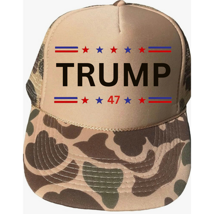 The Longhorn Hippie Co. - Trump 2024 Camo Trucker Hat