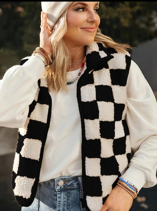 Checkered vest