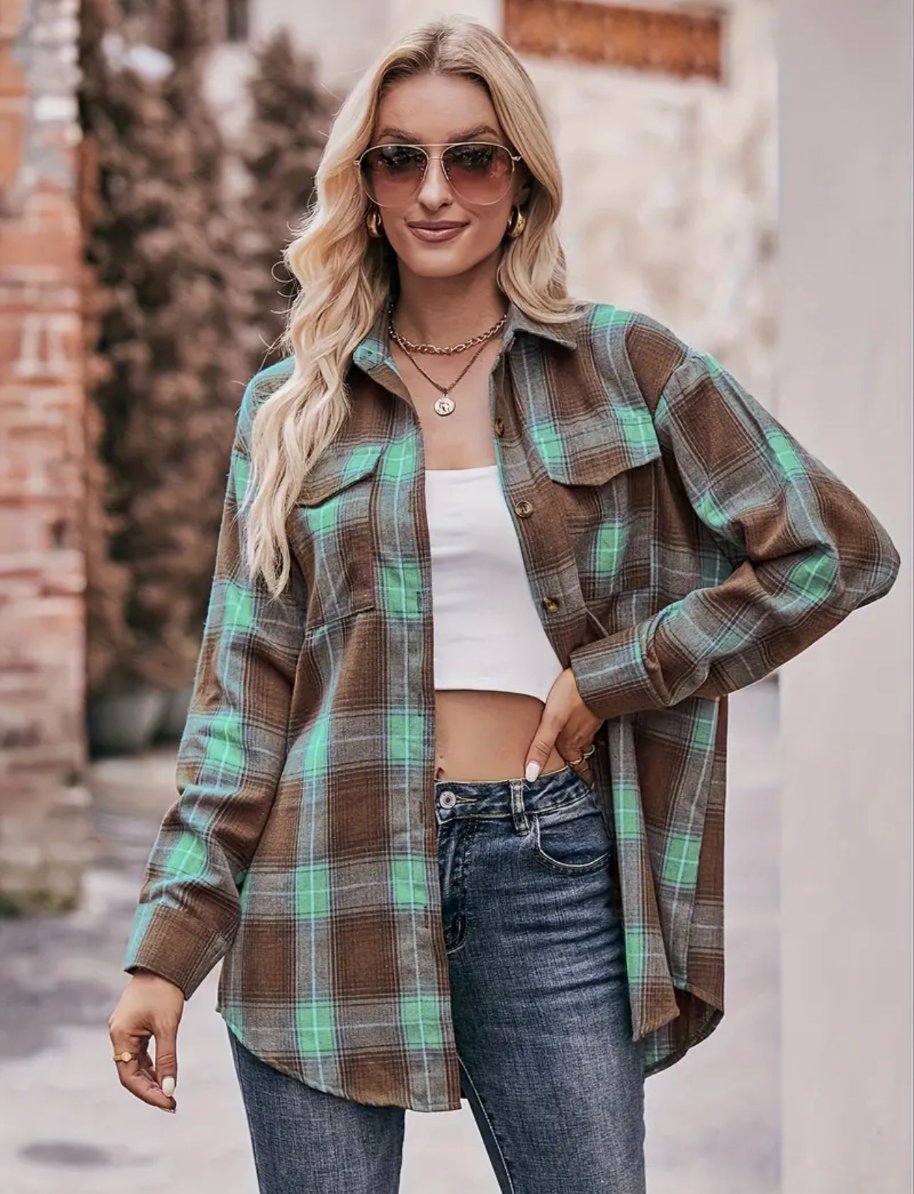 Brown flannel