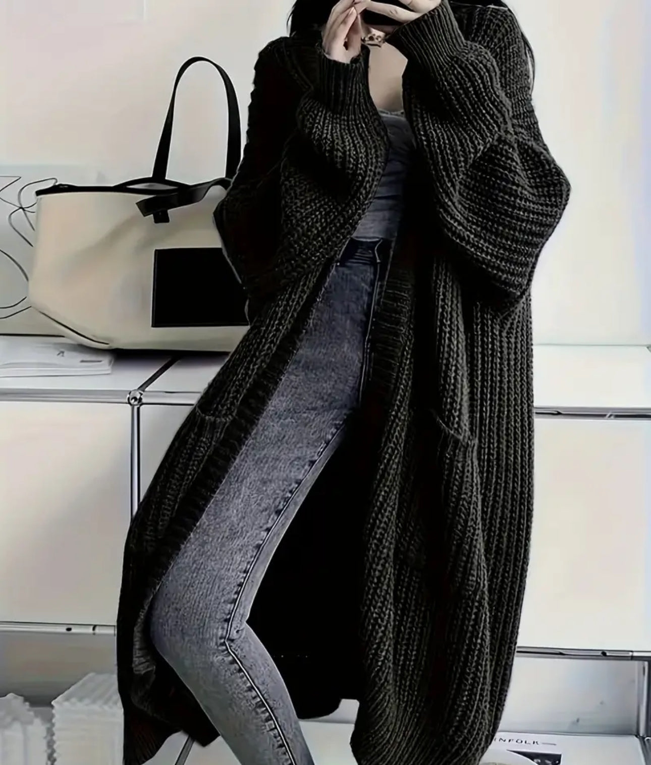 Brown cardigan